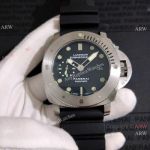 Copy Panerai Luminor Submersible PAM305 Men Watch SS Black Rubber Band